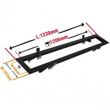 Πλαίσιο για Χωνευτό Γραμμικό Φωτιστικό LED 120cm Μαύρο 21-12011